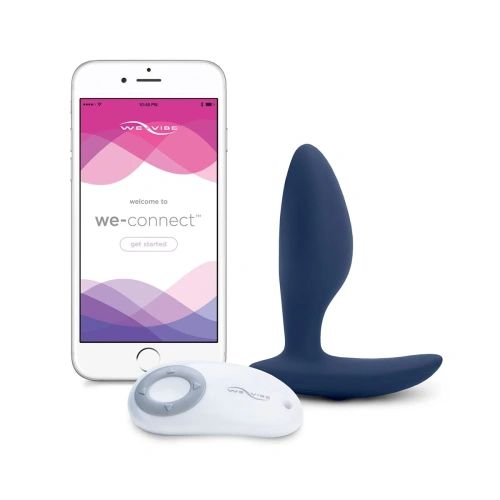 We-Vibe Ditto + Лубрикант 50 мл - смарт-пробка с дистанционным управлением, 8.8х3,1 см (синий)